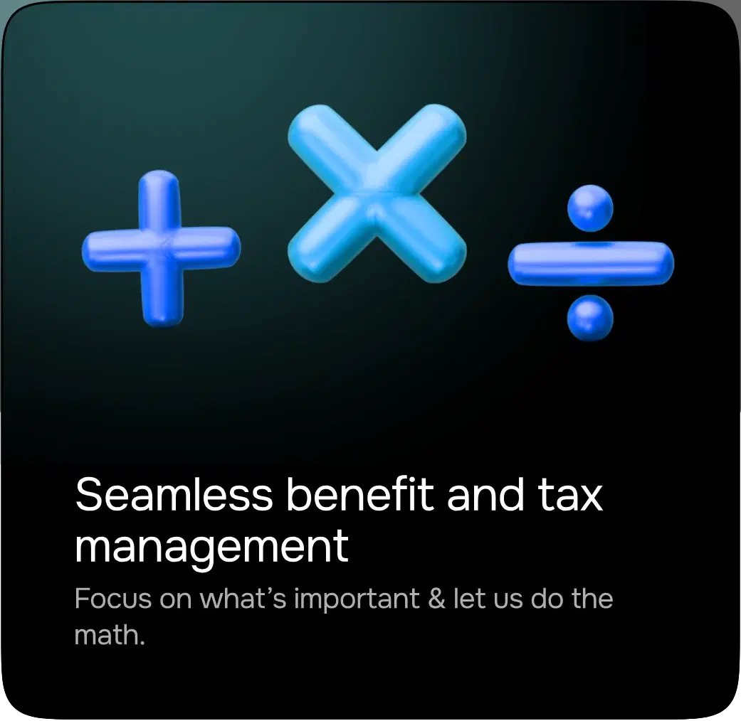 Benefit and tax management illustration